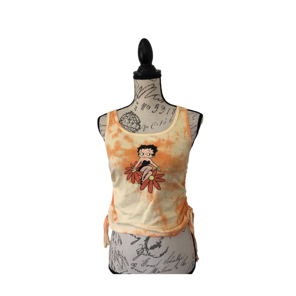 Betty Boop Womens Crop Top Medium Orange - Picture 1 of 10